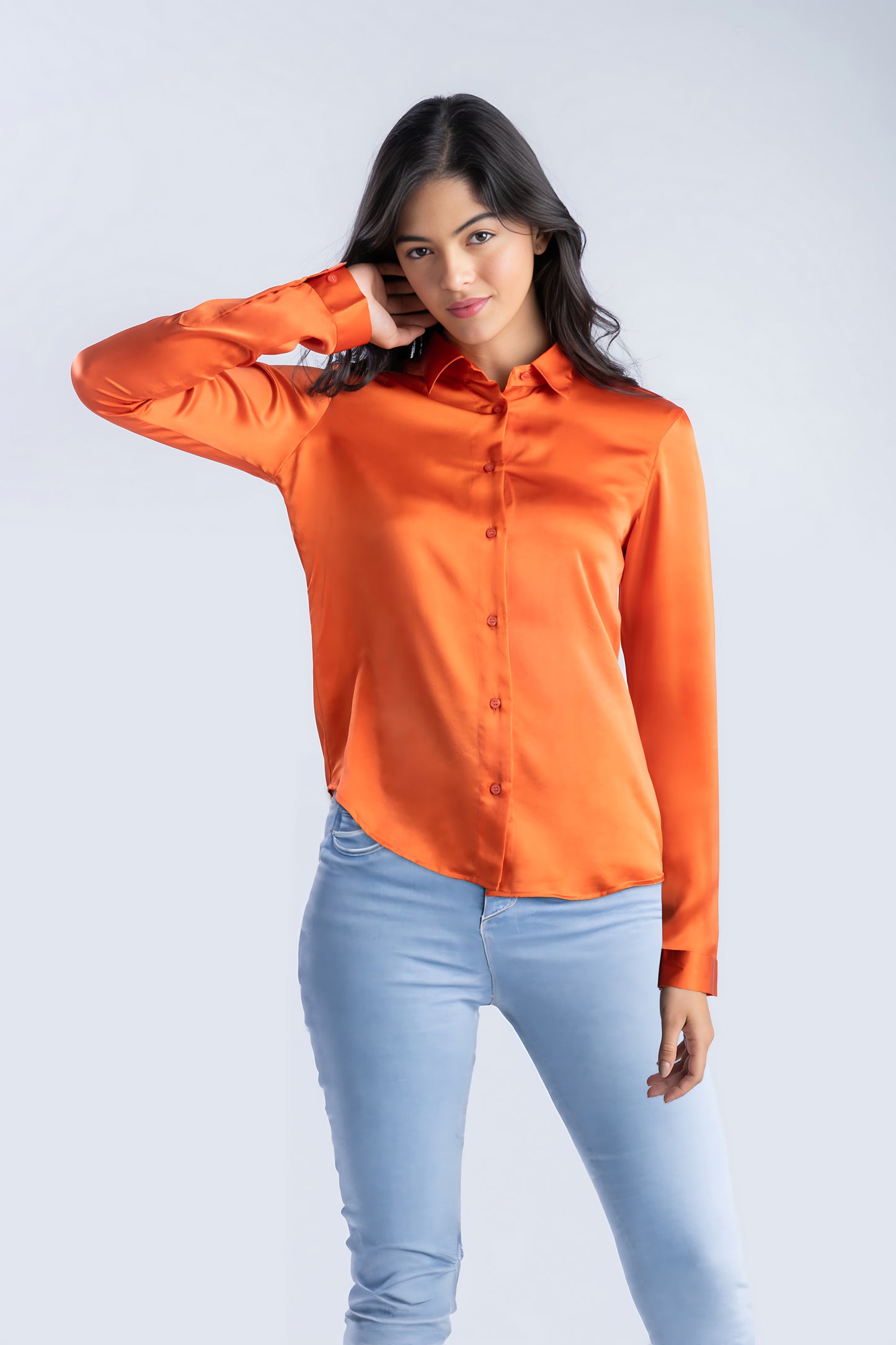 Pure Silk Copper Shirt | 100% Mulberry Silk