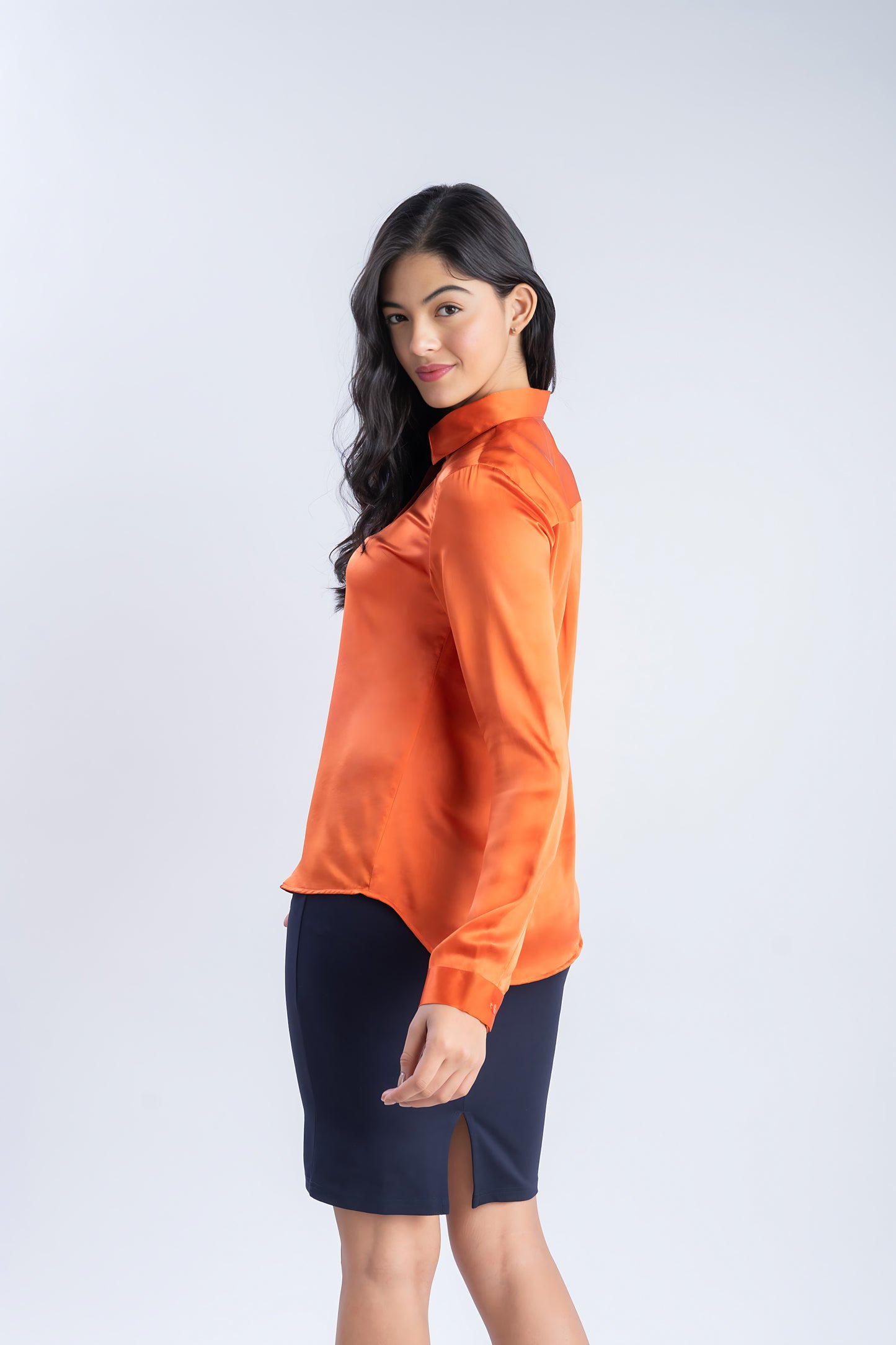 Pure Silk Copper Shirt | 100% Mulberry Silk