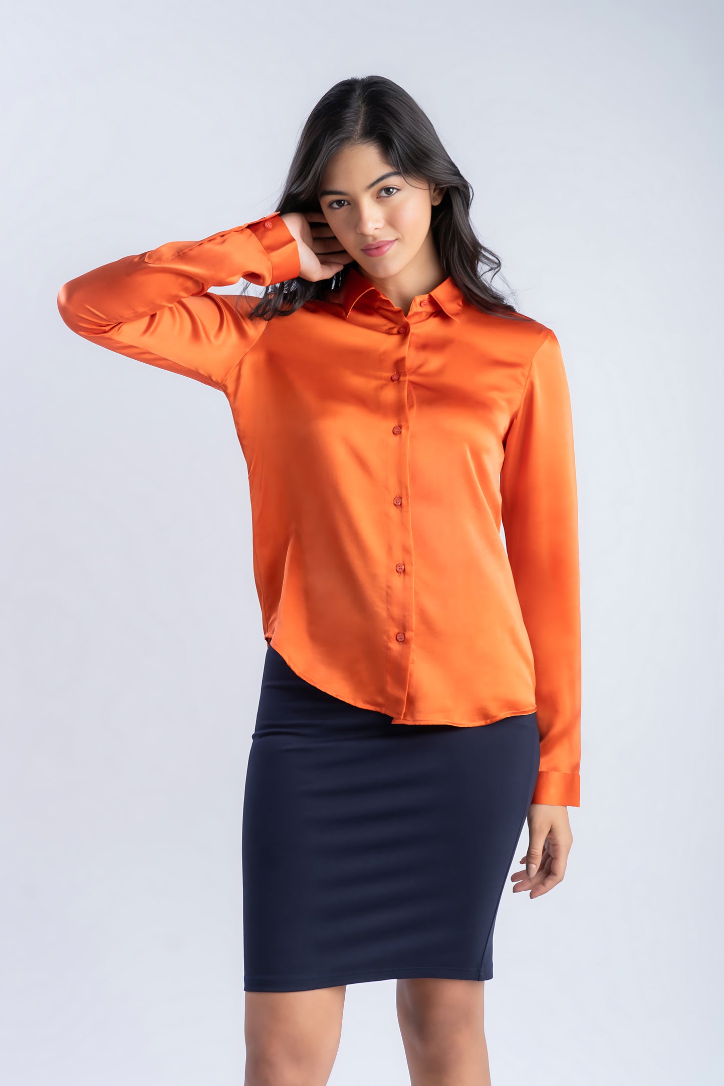 Pure Silk Copper Shirt | 100% Mulberry Silk