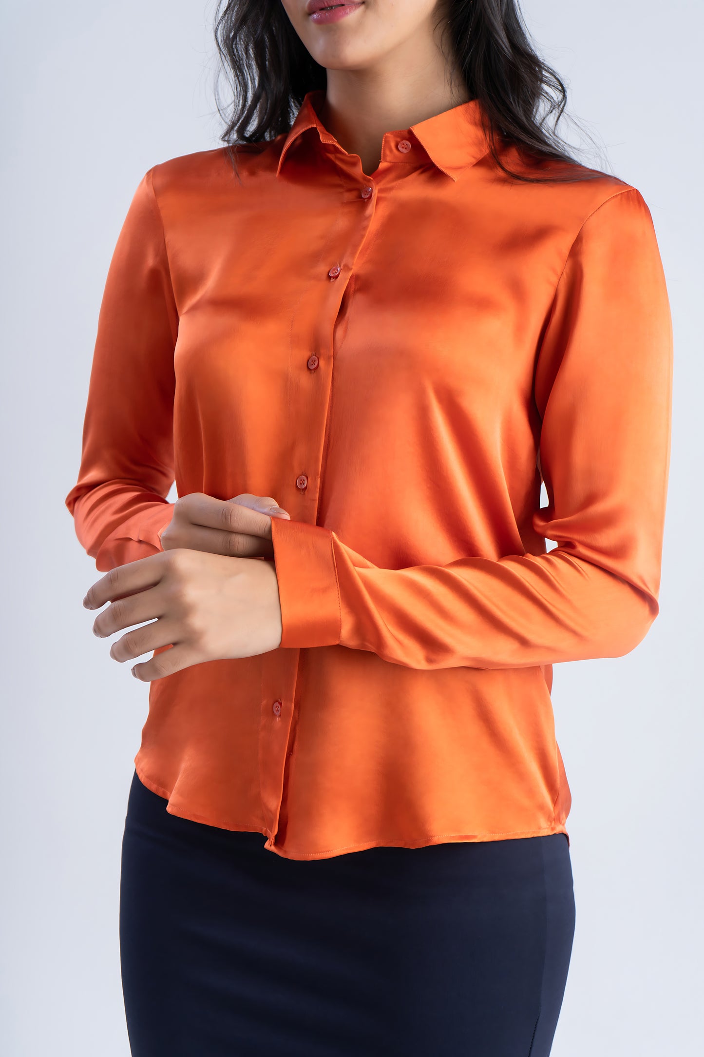Pure Silk Copper Shirt | 100% Mulberry Silk