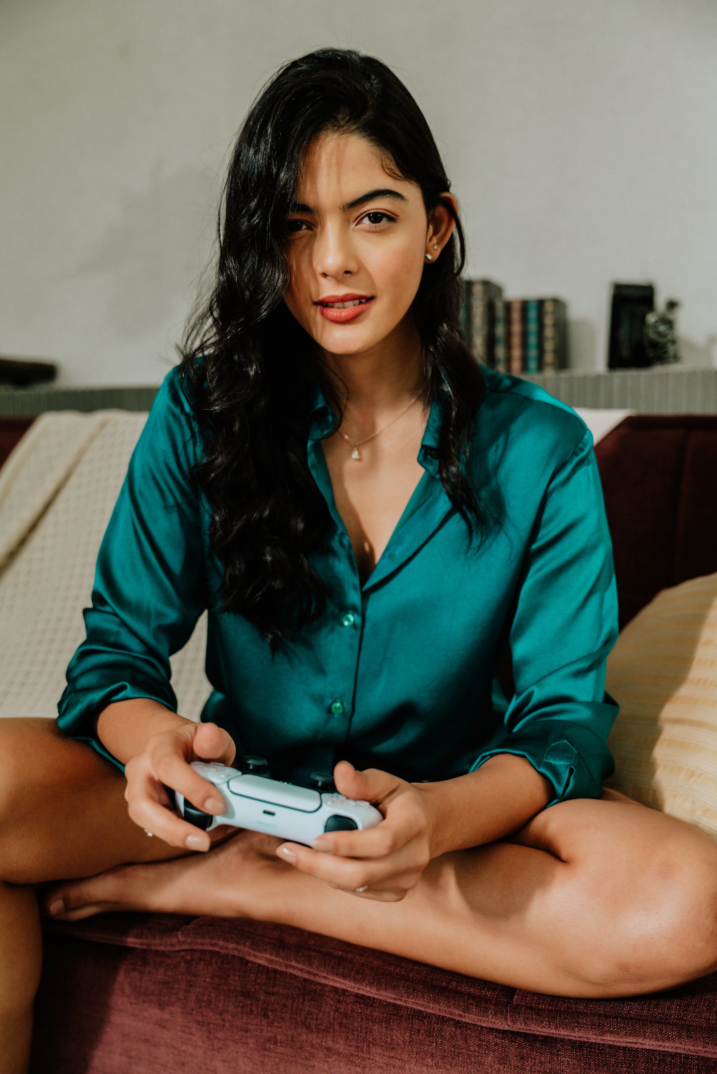 Pure Silk Emerald Green Shirt | 100% Mulberry Silk