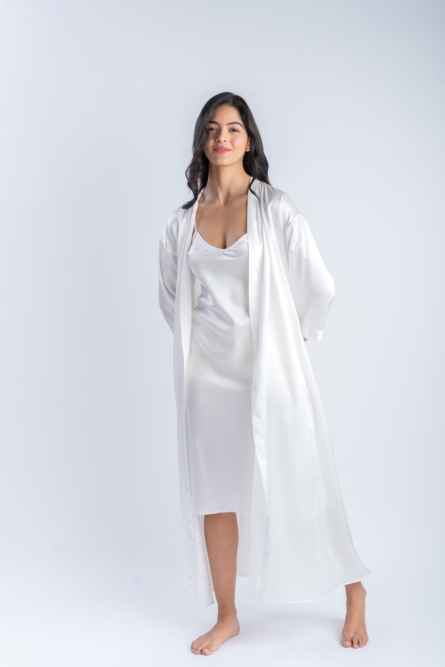 Pure Silk Wrap-Around Gown | 100% Mulberry Silk