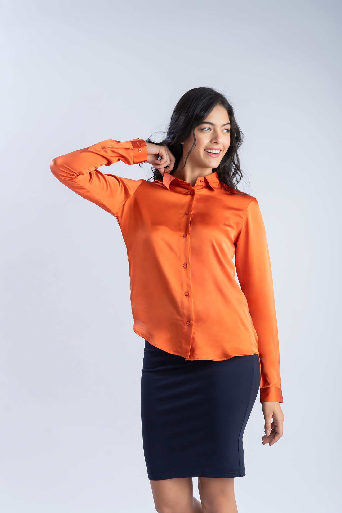 Copper Silk Shirt | 100% Pure Mulberry Silk