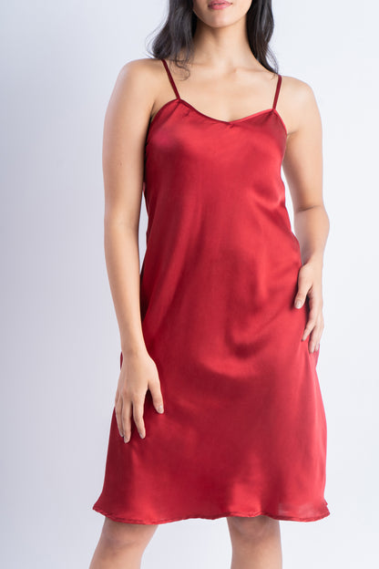 Ruby Red Silk Midi | 100% Pure Mulberry Silk