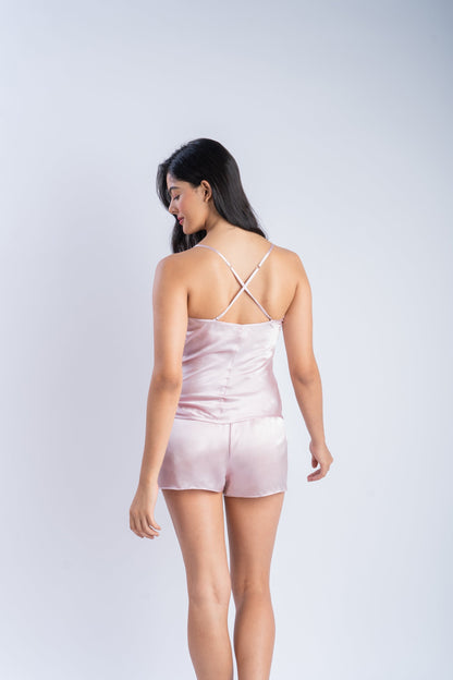 Rose Pink Silk Shorts | 100% Pure Mulberry Silk