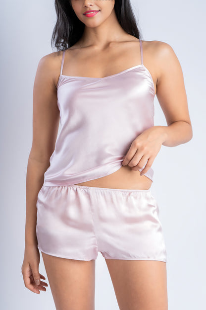 Rose Pink Silk Shorts | 100% Pure Mulberry Silk